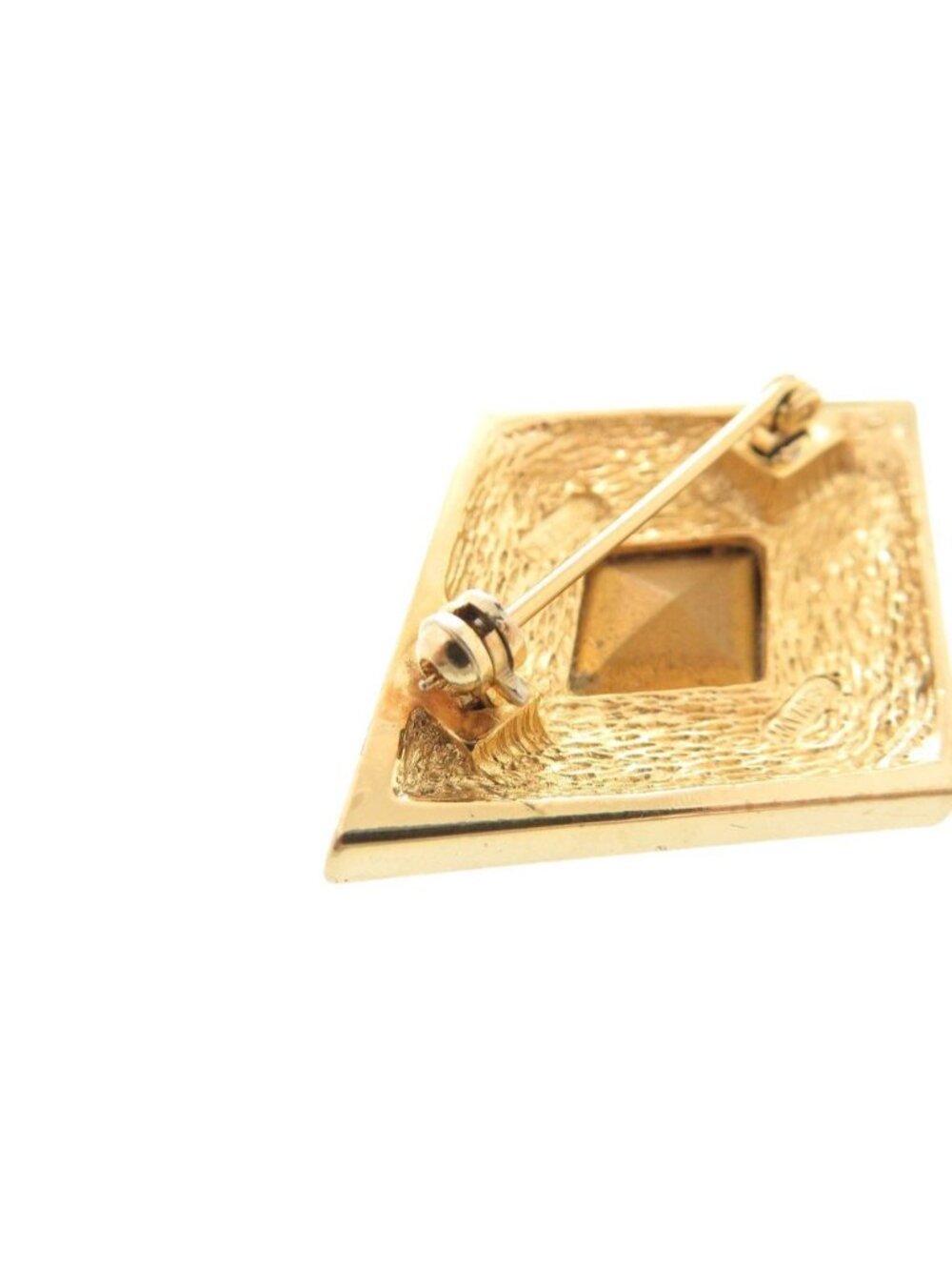 Dior Metal Line Stone Color Gold Brooch - Picture 7 of 9